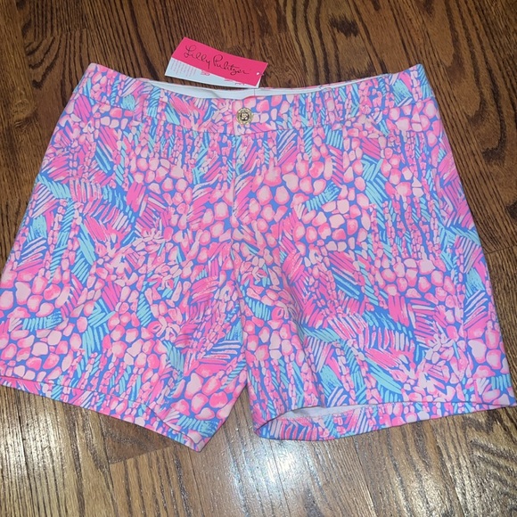 Lilly Pulitzer Womens Jayne Knit Short Pink Sorbet High Altitude size 10 NWT - Picture 2 of 8